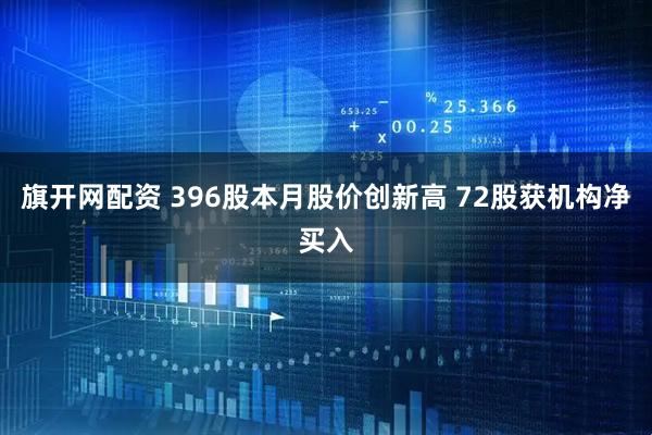 旗开网配资 396股本月股价创新高 72股获机构净买入
